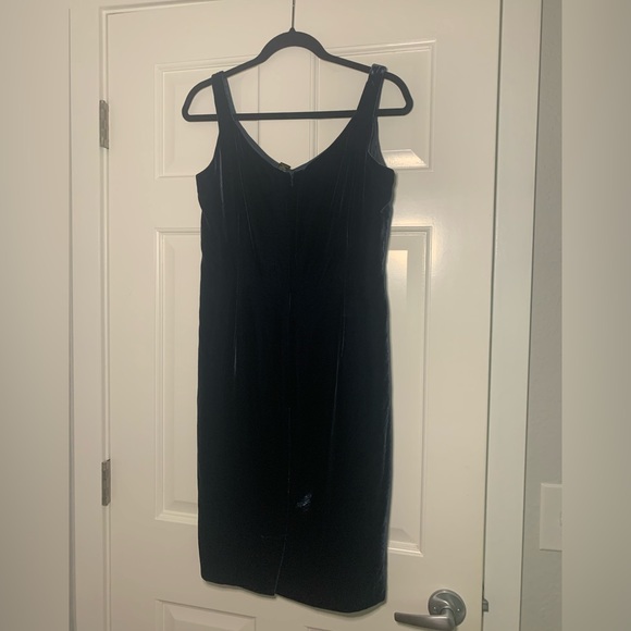 VINTAGE Blue Velvet Dress Dana Buchman - Picture 6 of 7